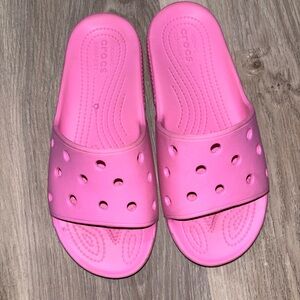 CROCS Vibrant Pink Slide Sandals